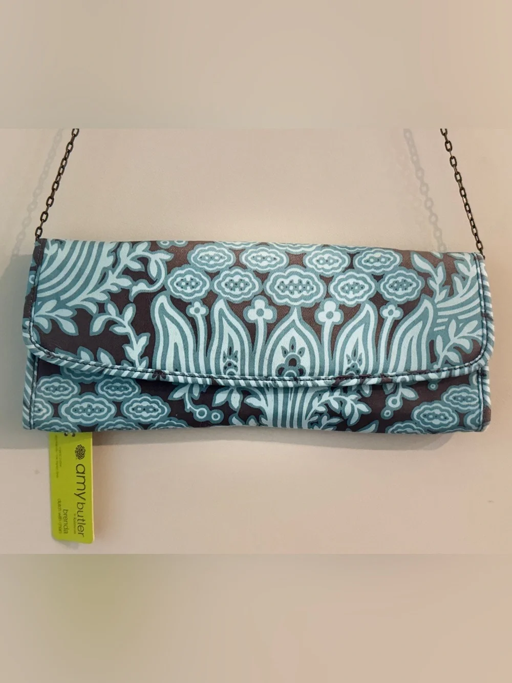 NWT Amy Butler Brenda Clutch/ Shoulder Bag with Chain